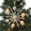 8.0 Inch Pearl Snowburst Ornament Beads Vintage Tree Ornaments - 3 of 3