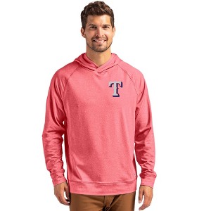 Texas Rangers Cutter & Buck Adapt Knit Recycled Mens Heathered Hooded Pullover - 1 of 1