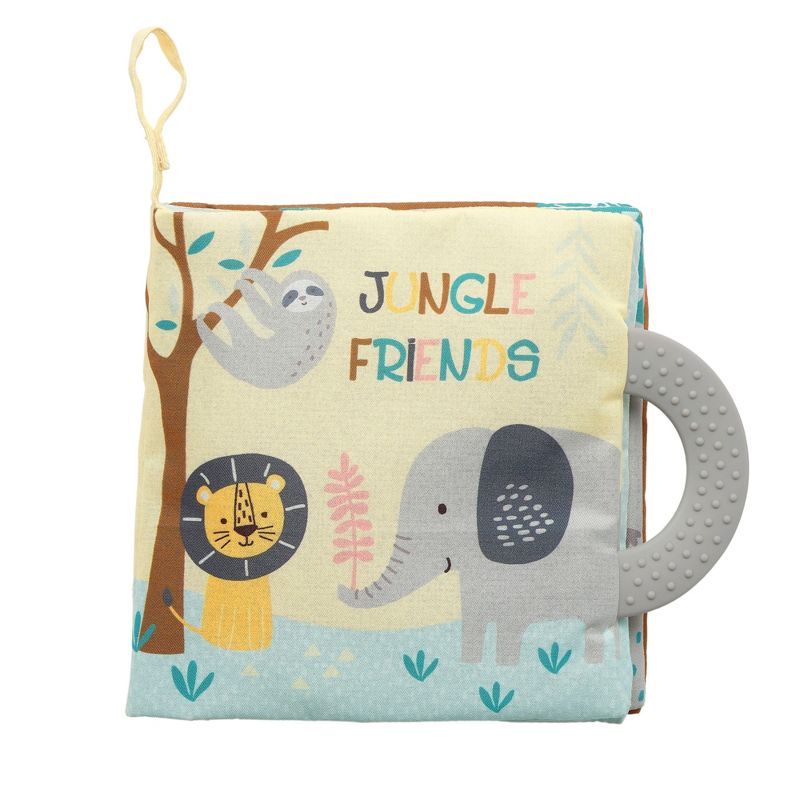 Lambs & Ivy Jungle Friends Developmental Soft Book & Elephant Plush Toy Gift Set, 3 of 11