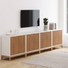 Nathan James Set of 4 Jasper Wood Fluted Console Table with Doors - 3 of 4