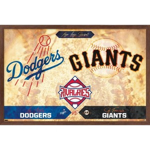 Trends International MLB Rivalries - Los Angeles Dodgers vs San Francisco Giants Framed Wall Poster Prints - 1 of 4