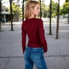 Anna-Kaci Women's Long Sleeve Lace Detail Henley Top with Decorative Buttons for Casual Looks - 4 of 4