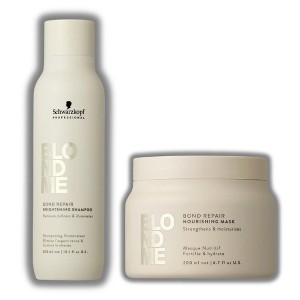 Schwarzkopf BlondMe Bond Repair Brightening Shampoo - (10.1 oz) & Schwarzkopf Bond Repair Nourishing Mask - (6.7 oz) - DUO SET KIT - 1 of 3