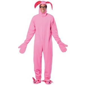 Imposta Costumes Men's Christmas Bunny Costume Bodysuit Pink One Size - 1 of 1
