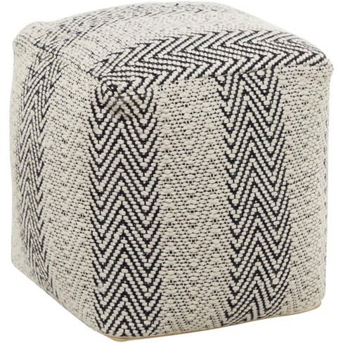 Black and white pouf outlet target