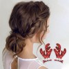 Unique Bargains Christmas Double Antlers Hair Clips for Christmas 1.97"x0.79"x4.33" 1 Pair - 2 of 4