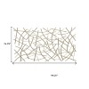 HomeRoots 24" X 44" Gold Abstract Lines Metal Hanging Dimensional Sculpture - 3 of 4