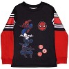 Marvel Superheroes Avengers and Spider-Man Little Boys Active Long Sleeve T-Shirt and Football Pants Set - Black, 5-6 - 2 of 4