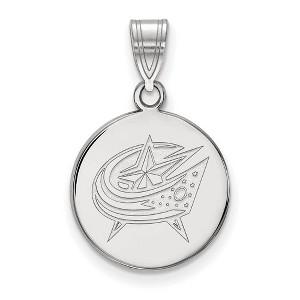 Black Bow Jewelry 14k White Gold Columbus Blue Jackets NHL Medium Pendant - 1 of 3