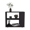 SEVOBAL End Tables Narrow Side Table Small Nightstand with Two Shelves and Sturdy Build for Living Room, Black, 11.8"*23.6"*19.7" - 2 of 4