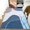 Contemporary Abstract Machine Washable Geometric Aesthetic Area Rugs Non Slip Thin Low Pile Rugs for Living Room Bedroom - 2 of 4