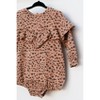Grayson Threads - Infant Brown Wild About You Long Sleeve Ruffle Sweatshirt Onesie - 4 of 4