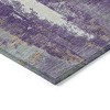 Purple And Ivory Abstract Washable Indoor Outdoor Area Rug - 4 of 4