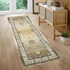 Machine Washable Area Rug Non Slip Rug Vintage Distressed Low Pile Foldable Rugs Ultra-Soft Stain Resistant Carpet for Bedroom Living Room - 4 of 4