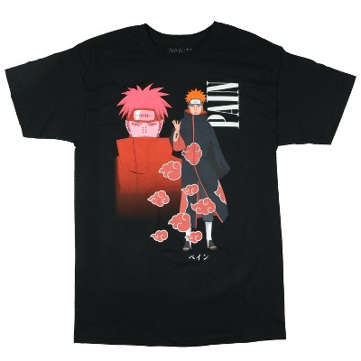 Seven Times Six Naruto Uzumaki T-Shirt Men's Nagato Pain Short Sleeve Graphic Print Tee Black