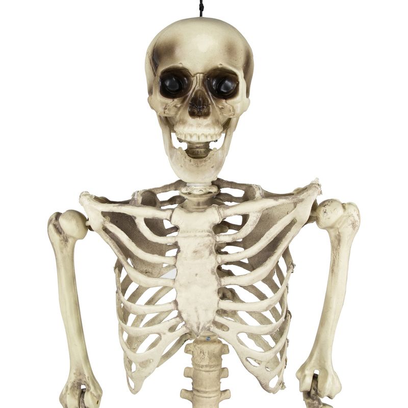 Northlight 5' Life Size Skeleton Indoor/Outdoor Halloween Decoration - White/Gray, 3 of 7