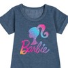 - Barbie - Holidays & Christmas Graphic Short Sleeve Fleece Dress - 2 of 4