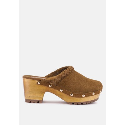 Inca Fine Suede Leather Clogs