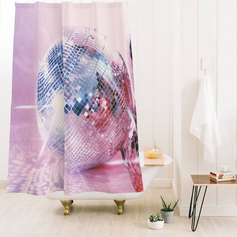 Samantha Hearn Disco Ball Shower Curtain Pink - Deny Designs, 3 of 5