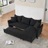NicBex Modern 80 Inch Corduroy L-shaped Sofa with 2 Pillows,Pull-Out Sofa Bed with Storage Chaise for Small Spaces,Living Room,Apartment - 4 of 4