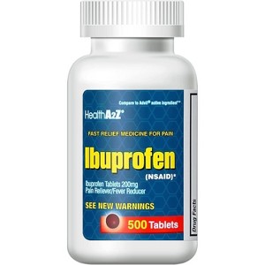 HealthA2Z – Ibuprofen 200 mg Pain Reliever/Fever Reducer (500 Tablets) - 1 of 4