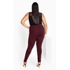 Women's Plus Size Party Fever Pant - oxblood | CITY CHIC - 4 of 4