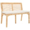 Civility Antique Webbing Bench - SEA7040 - Natural/White - Safavieh - 4 of 4