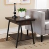 Empiria Modern Industrial Drawer End Table Brown - Leick Home: Welded Steel, Mission Style, Open Shelf - 2 of 4