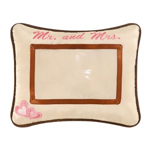 C&F Home 8" x 10" Mr. And Mrs. Embroidered Picture Small Petite Throw Pillow - 1 of 4