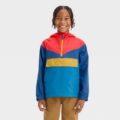 Boys' Solid Anorak Jacket - Cat & Jack™ Dark Blue XL