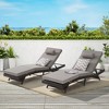 PAGED Outdoor Wicker Long Reclining Chair Set of 2 Patio Chaise Lounge Tanning Chairs for Poolside, Beach, Yard - 4 of 4
