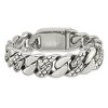 Black Bow Jewelry 19mm Stainless Steel Polished and Textured Curb Chain Bracelet, 8.5 In - 3 of 4