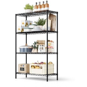 SUGIFT 4 Tier Metal Wire Shelving Unit Adjustable Storage Rack Heavy Duty Shelf Organizer for Kitchen Pantry Closet Garage Office - 1 of 4