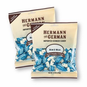 Hermann the German Hard Caramel Candy RUM & MILK Filled 4.4 oz. (Pack of 2) - 1 of 4