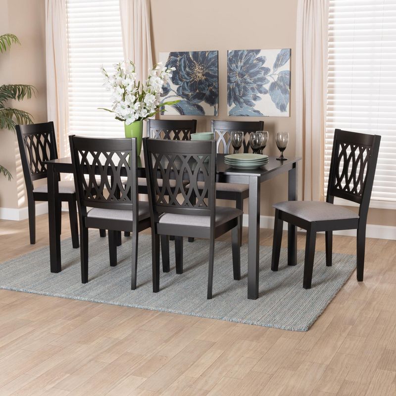 Baxton Studio Florencia Modern Fabric and Wood Dining Set, 1 of 10