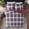 Gulches Full Queen Blue Plaid 3 Piece Comforter Set Ultra Soft Microfiber - 3 of 4