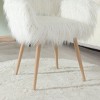 CAVINAS Faux Fur Accent Chair with Mid-Height Backrest and Metal Legs,Modern Upholstered Living Room Chairs,Reading Chairs for Living Room - 4 of 4