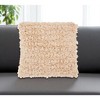 HomeRoots Loose Luscious Shag Beige Throw Pillow - 2 of 4