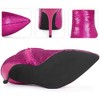 BLISSFUL STEP Women's Stiletto Heel Pointed Toe Party Sequin Dressy Ankle Boots - 3 of 4