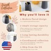 Evideco French Home Goods Elegant Stoneware Bathroom Tumbler & Toothbrush Holder - Flared Shape, 14 oz - 3 of 4
