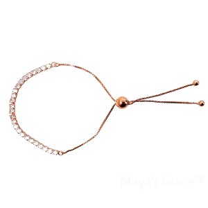 Maya's Grace Adjustable Diamond Bracelet - Gold, Silver & Rose Gold Elegance - 1 of 4