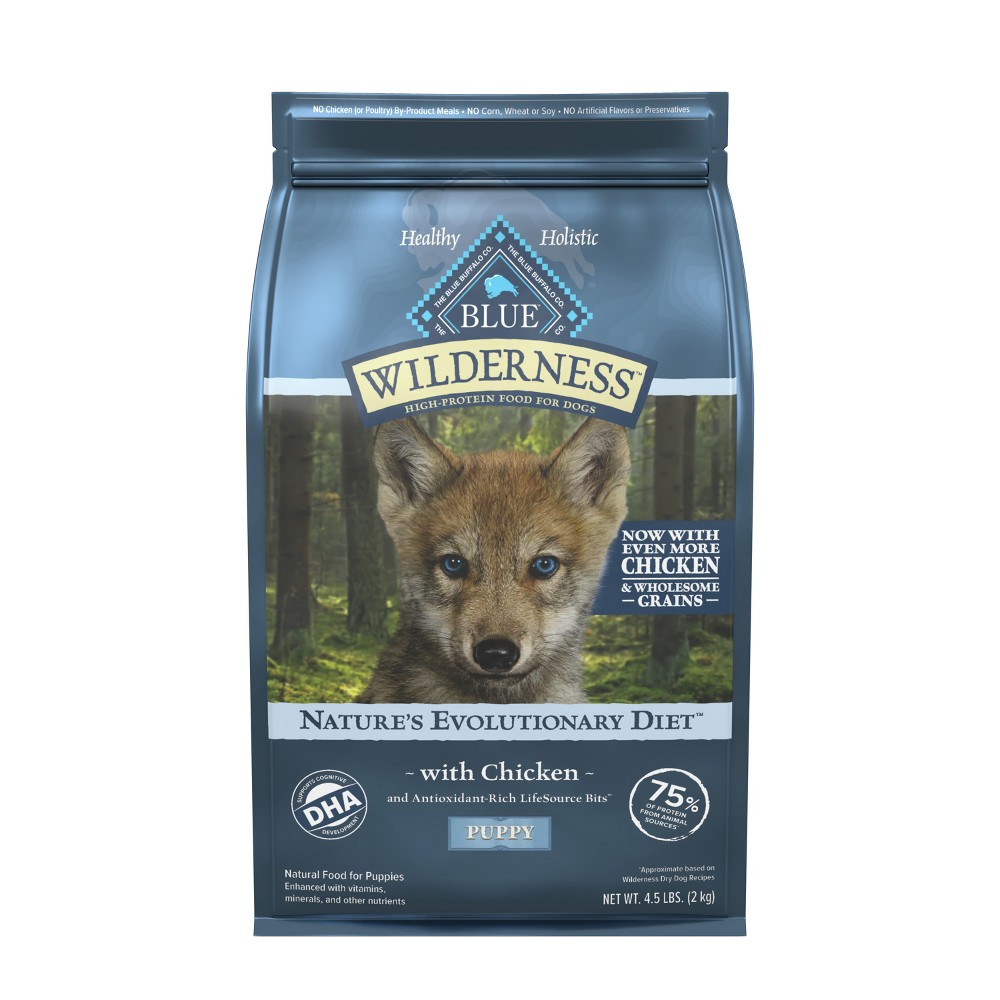 Blue Buffalo Wilderness Puppy Dry Dog Food with Chicken Flavor - 4.5lbs