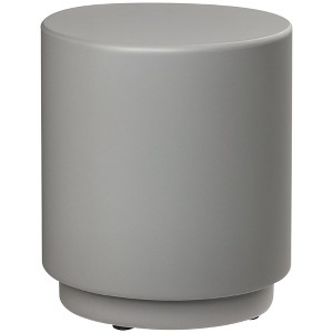 Aghana Digitals Light Gray Indoor/Outdoor Accent Table - Imitation Concrete Finish Round Side Table - 1 of 4