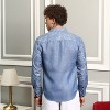 Campus Sutra Men Men's Icy Blue Paisley-Lined Shirt - 4 of 4