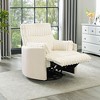 Fabric Pillow Top Arms Manual Recliner with Wide Cozy Seat and 360¡ã Swivel - 3 of 4