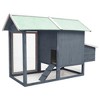 vidaXL Chicken Coop Brown and Green Solid Pine/Fir Wood - Gray - 4 of 4