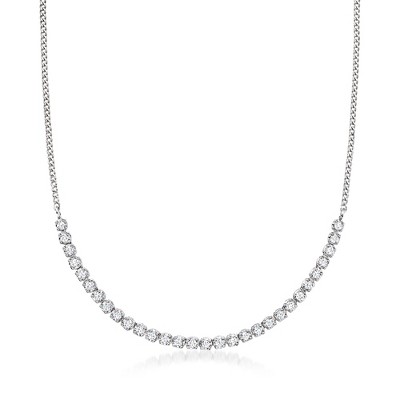 Pure Collection by Ross-Simons 1.00 ct. t.w. Diamond Tennis-Style Necklace in Sterling Silver