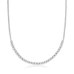 Pure Collection by Ross-Simons 1.00 ct. t.w. Diamond Tennis-Style Necklace in Sterling Silver - 1 of 4