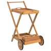 vidaXL Tea Trolley 21.3 in.x34.3 in.x35.4 in. Solid Wood Acacia - 2 of 4