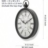 Oval Retro Wall Clock Rustic Vintage Style Black Antique Design Silent Decor Large Kitchen 15.5 Inch Hx 10.5 Inch - 3 of 4